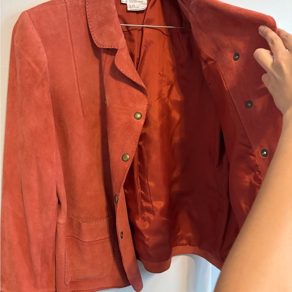 Y2K Vintage Whimsy Romantic Fairy Women's Suede Rust Leather Jacket Small Medium - Picture 12 of 15